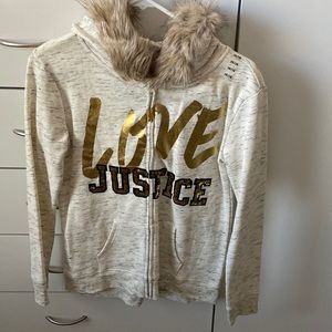 Justice hoodie jacket, brand new, never worn